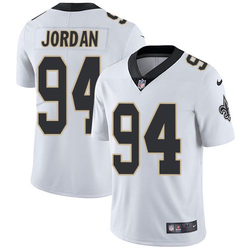 Men New Orleans Saints #94 Cameron Jordan Nike White Vapor Limited NFL Jersey->new orleans saints->NFL Jersey
